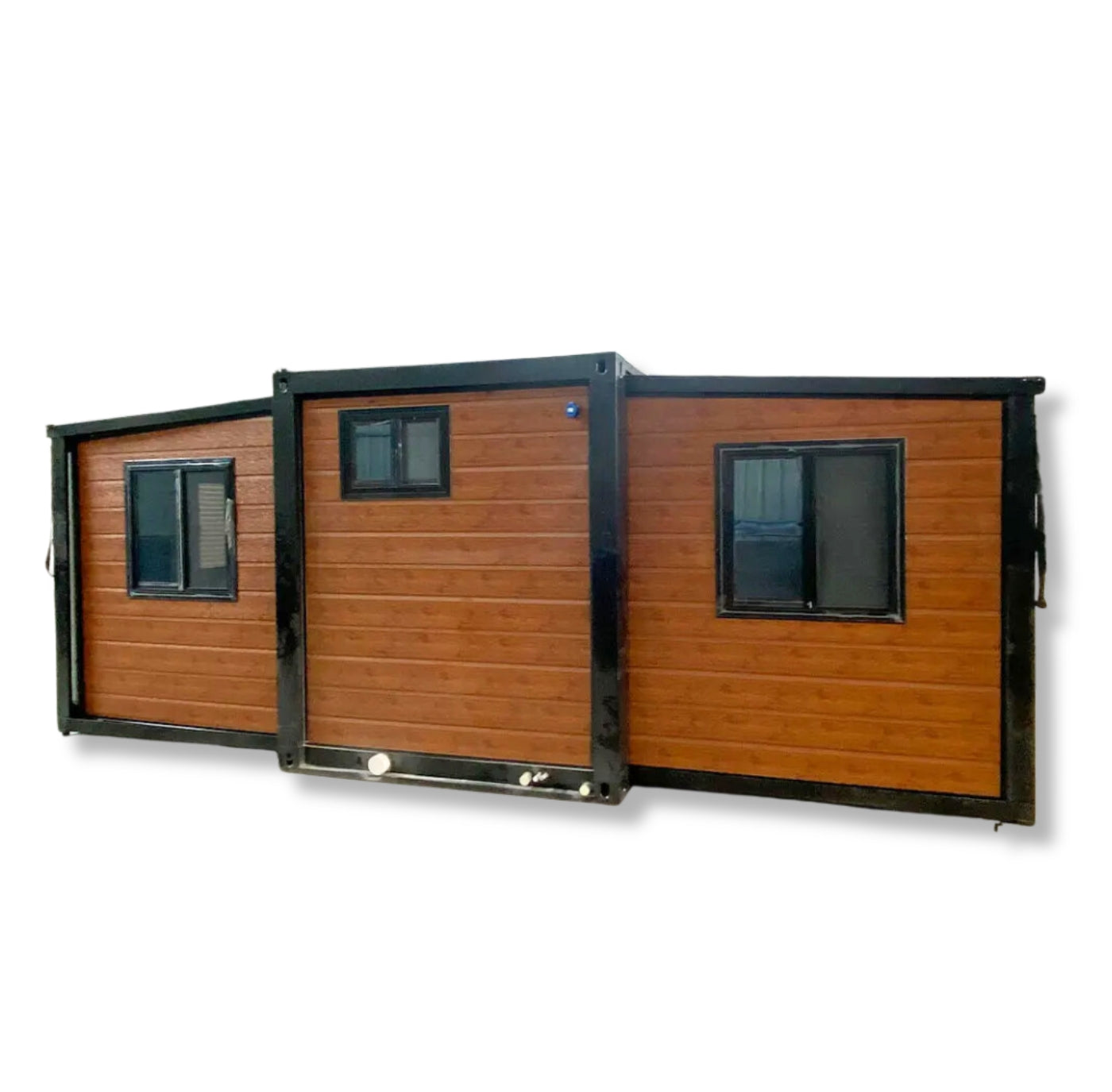 Tiny/Mobile Expandable Prefab Home 19ft x 20ft Oak/Black